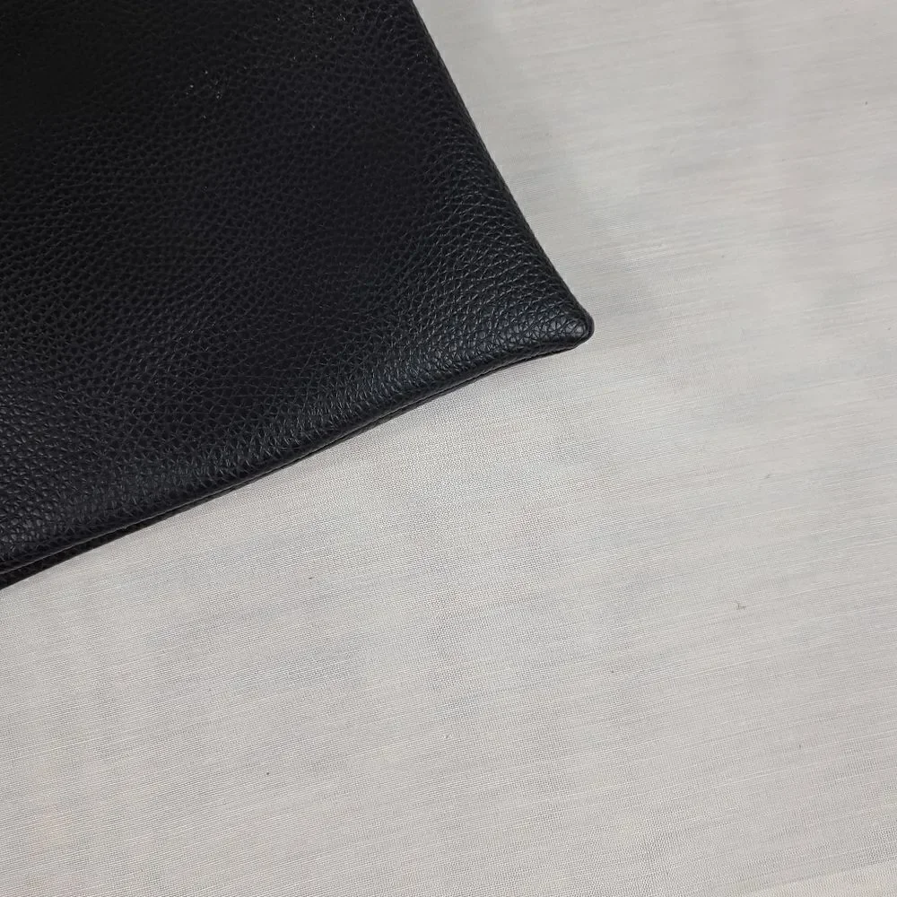 VINCE CAMUTO Black Gray Leather Tote